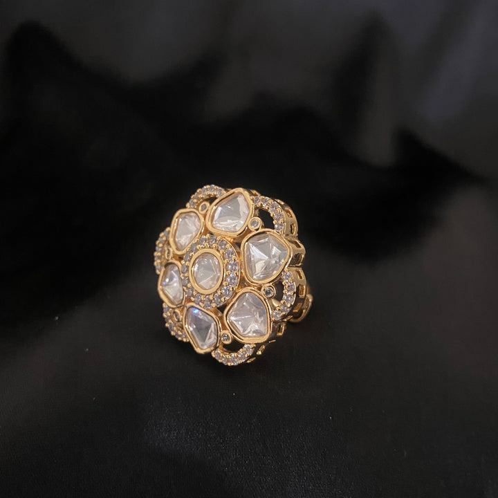 Kundan Polki Adjustable Ring