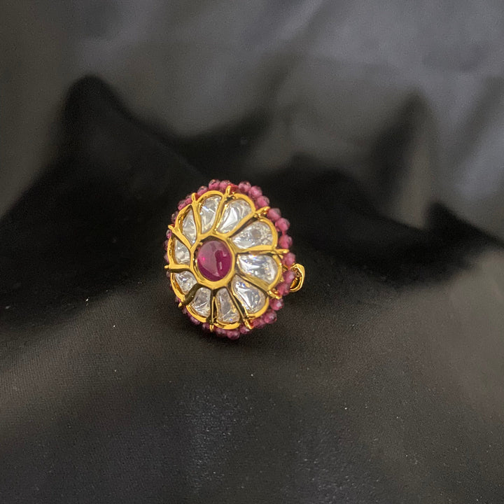 Single Color Stone Adjustable Ring