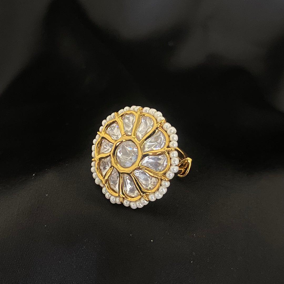 Single Color Stone Adjustable Ring