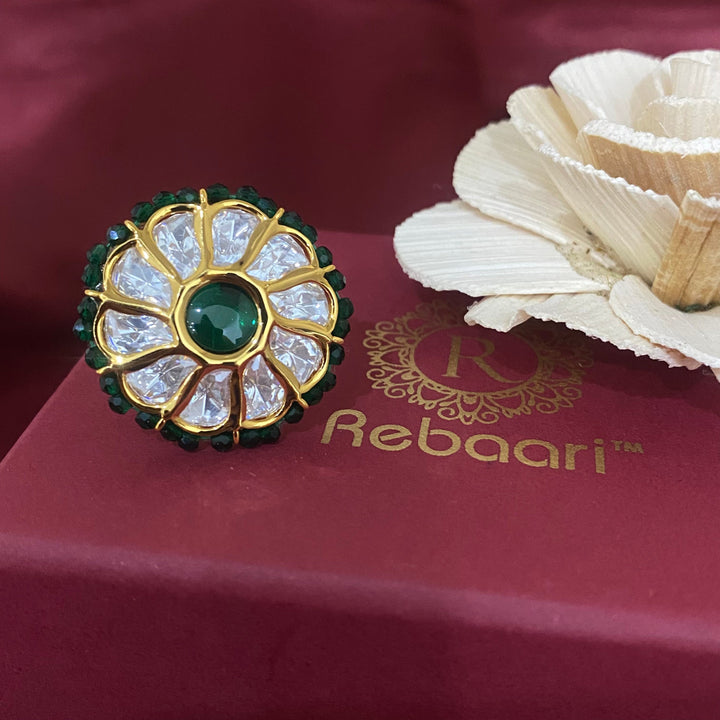 Single Color Stone Adjustable Ring