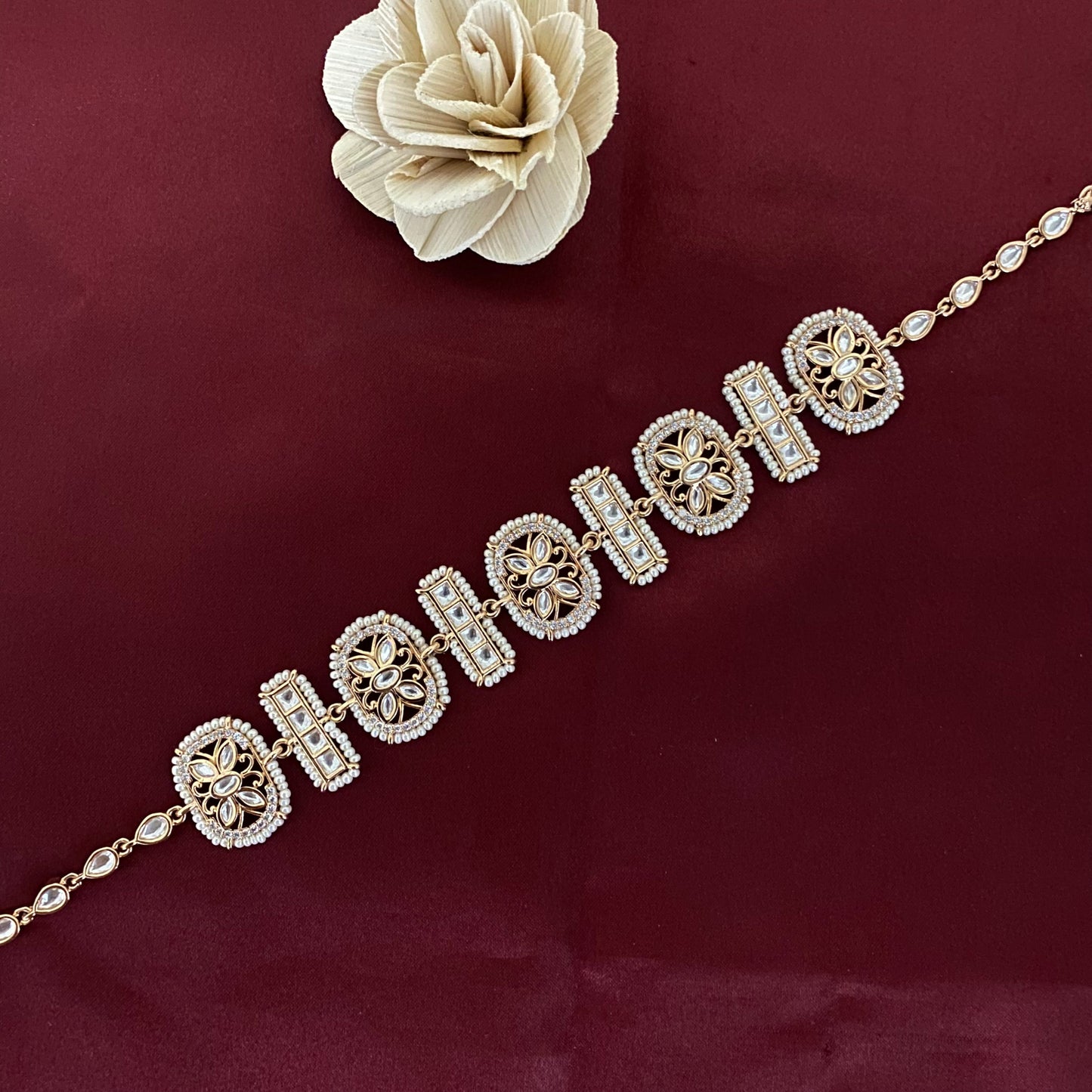 Pearl Beautiful  Kundan Shishfool