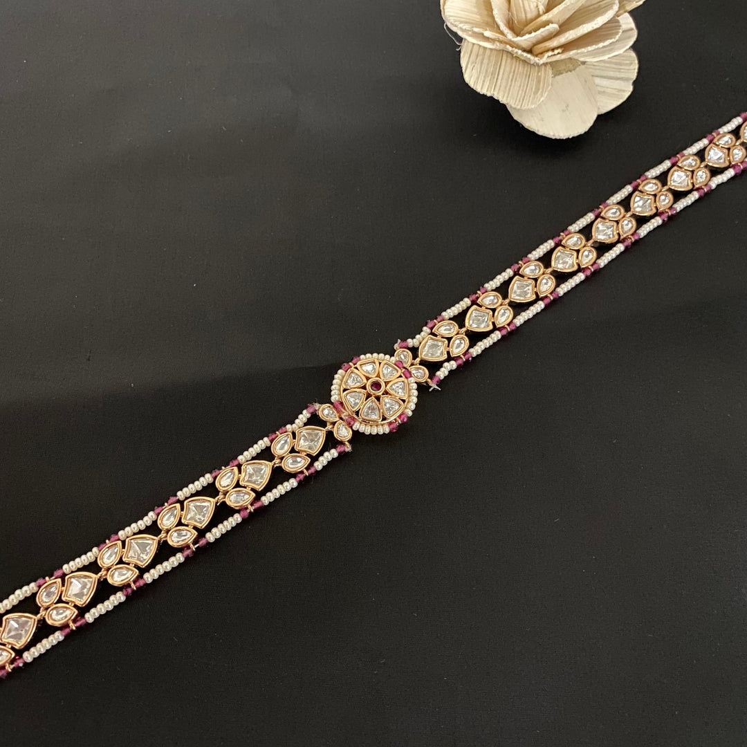 Elegant Kundan Polki Shishfool