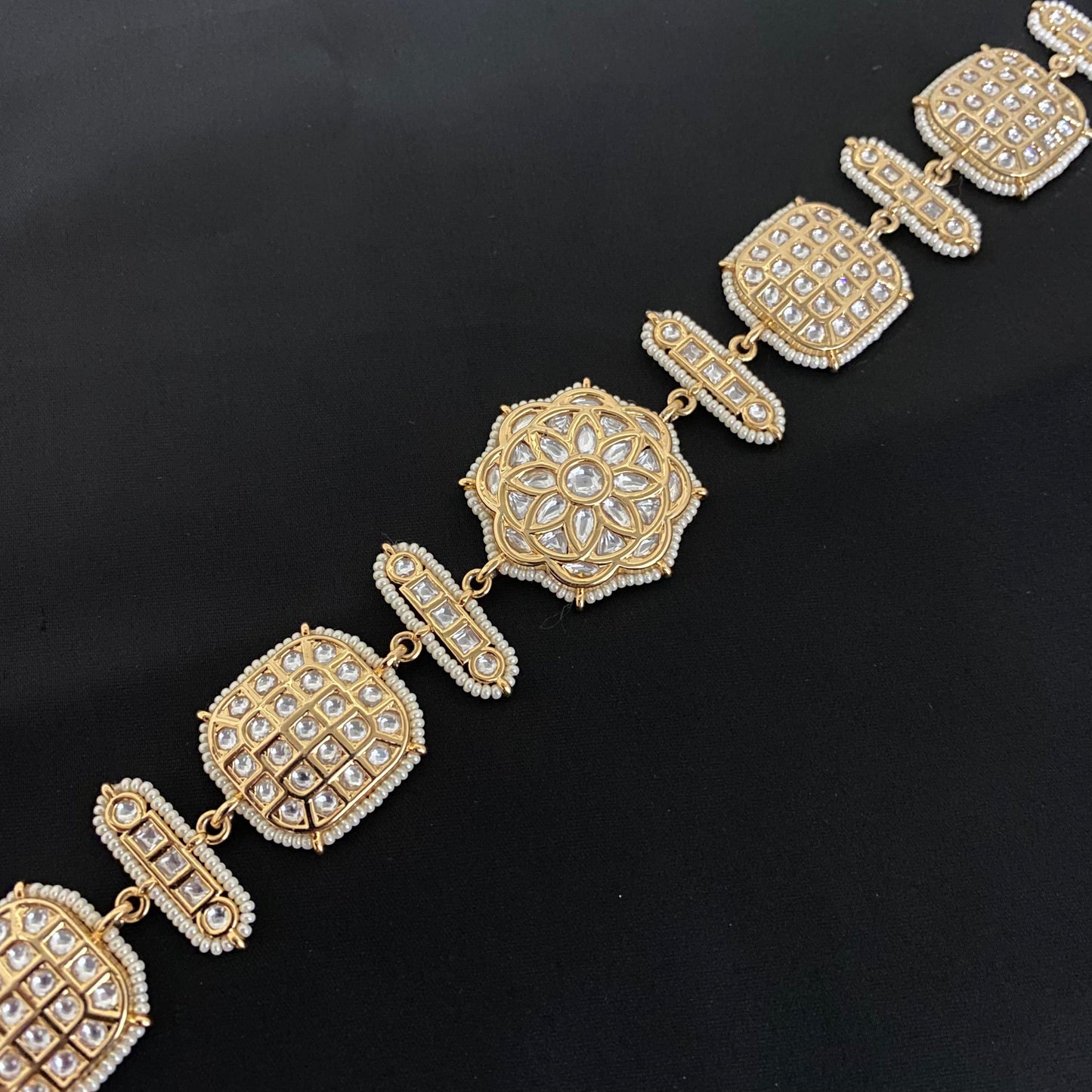 Flower Design Kundan Polki Shishfool