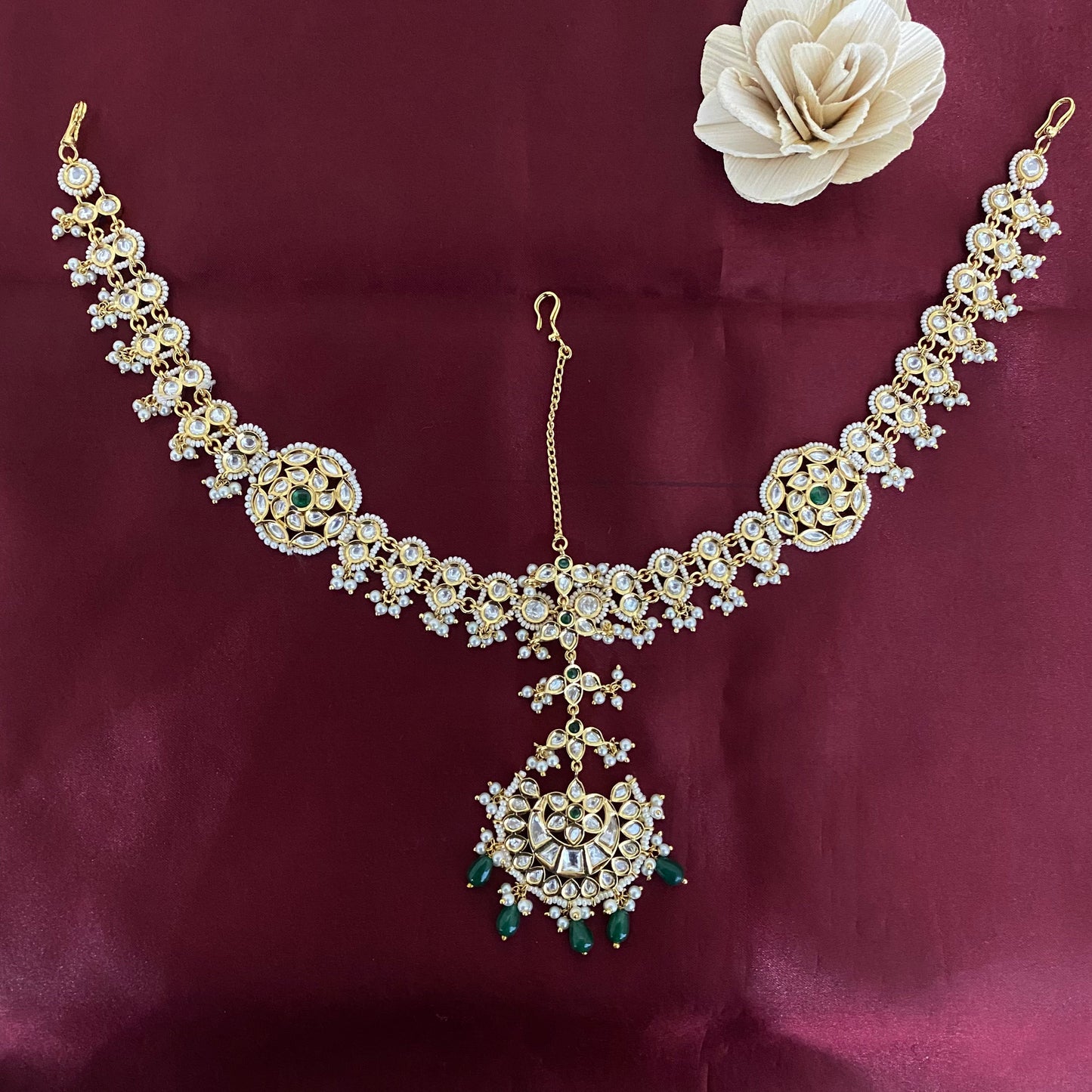 Exclusive Bridal Kundan Mathapatti