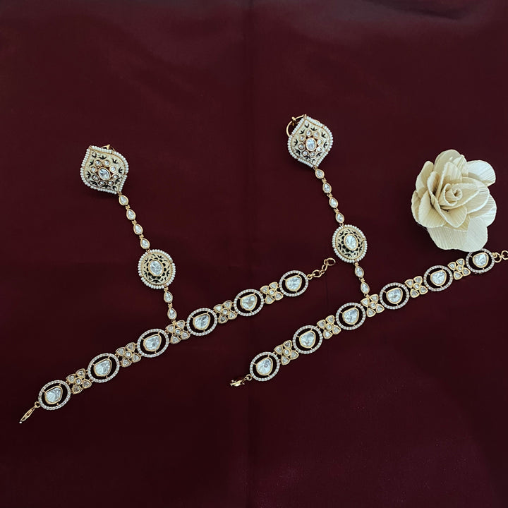 Bridal Kundan Polki Hathphool