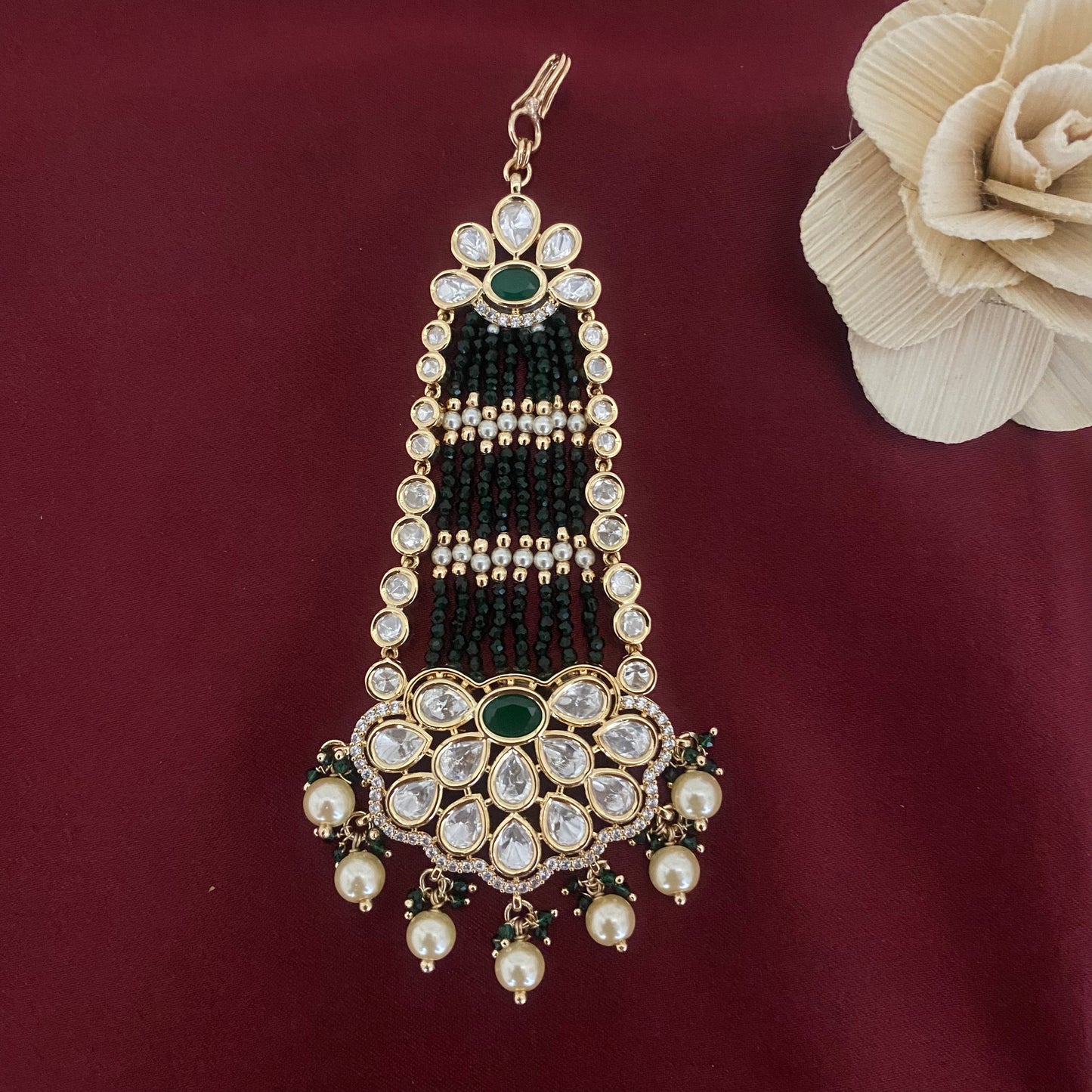 Bridle Kundan Polki Jhumar Passa