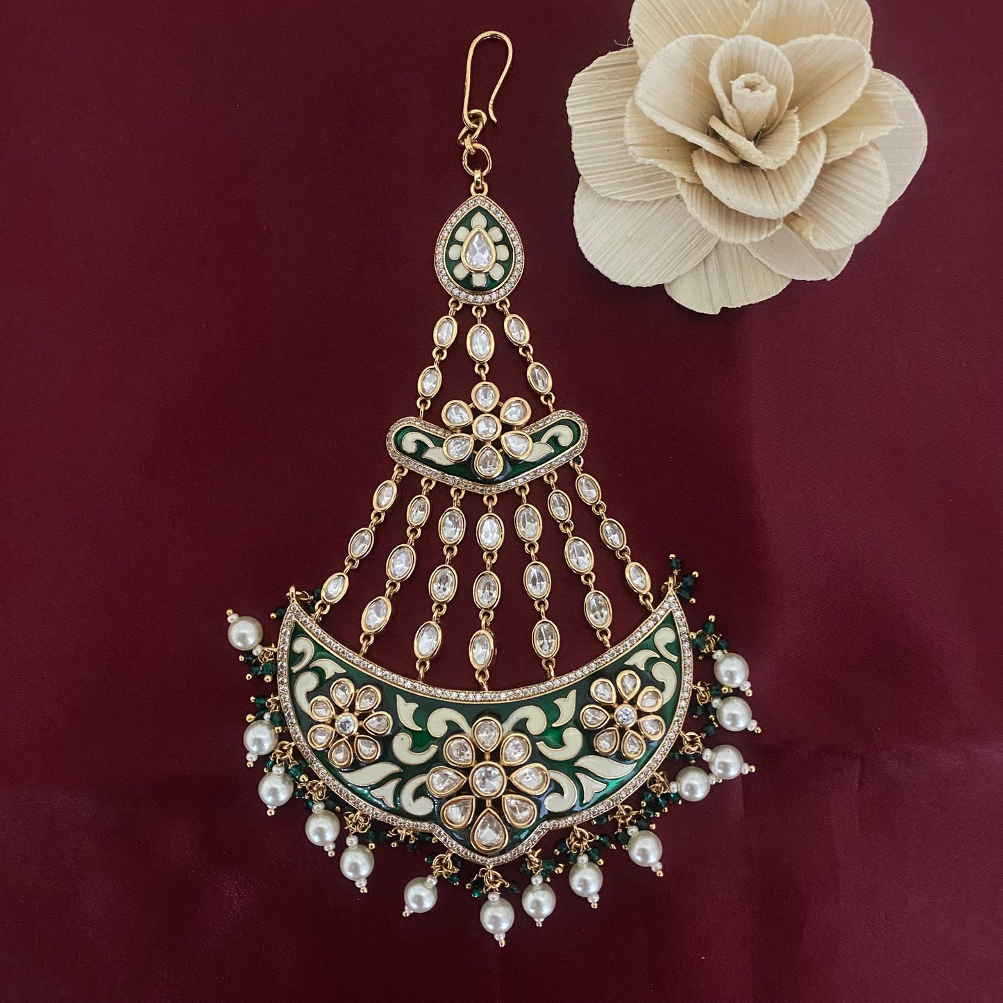 Elegant Jhumar Kundan Polki Passa