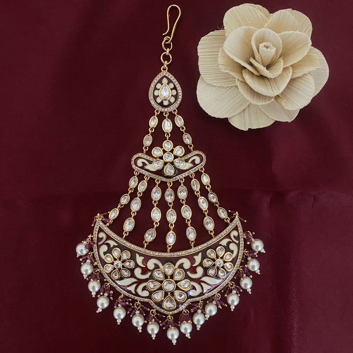 Unique Jhumar Kundan Polki Passa