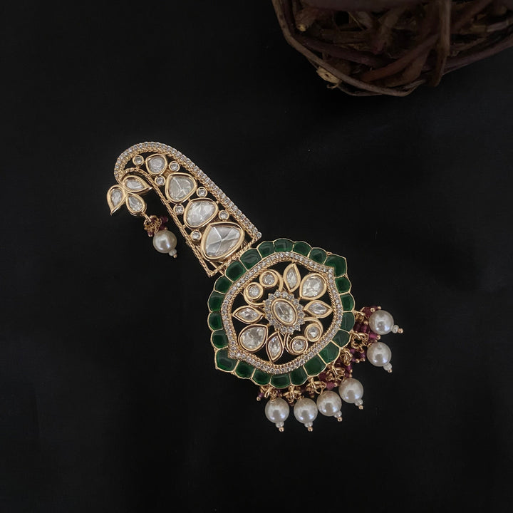 Indian Groom Wedding Kundan Green Kalangi for Men