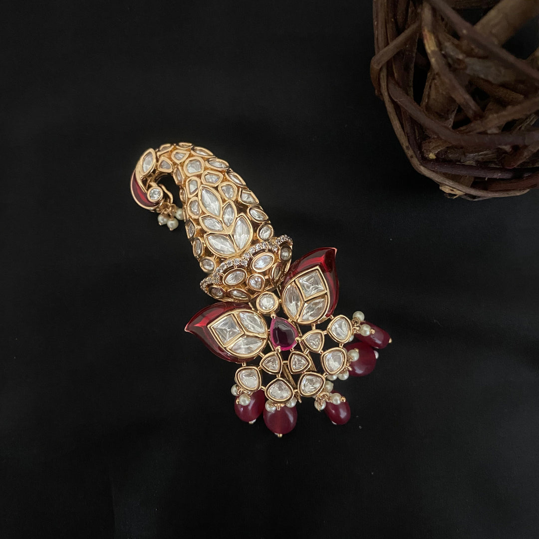 Royal Look Gold Plated Kundan Polki Kalangi for Men