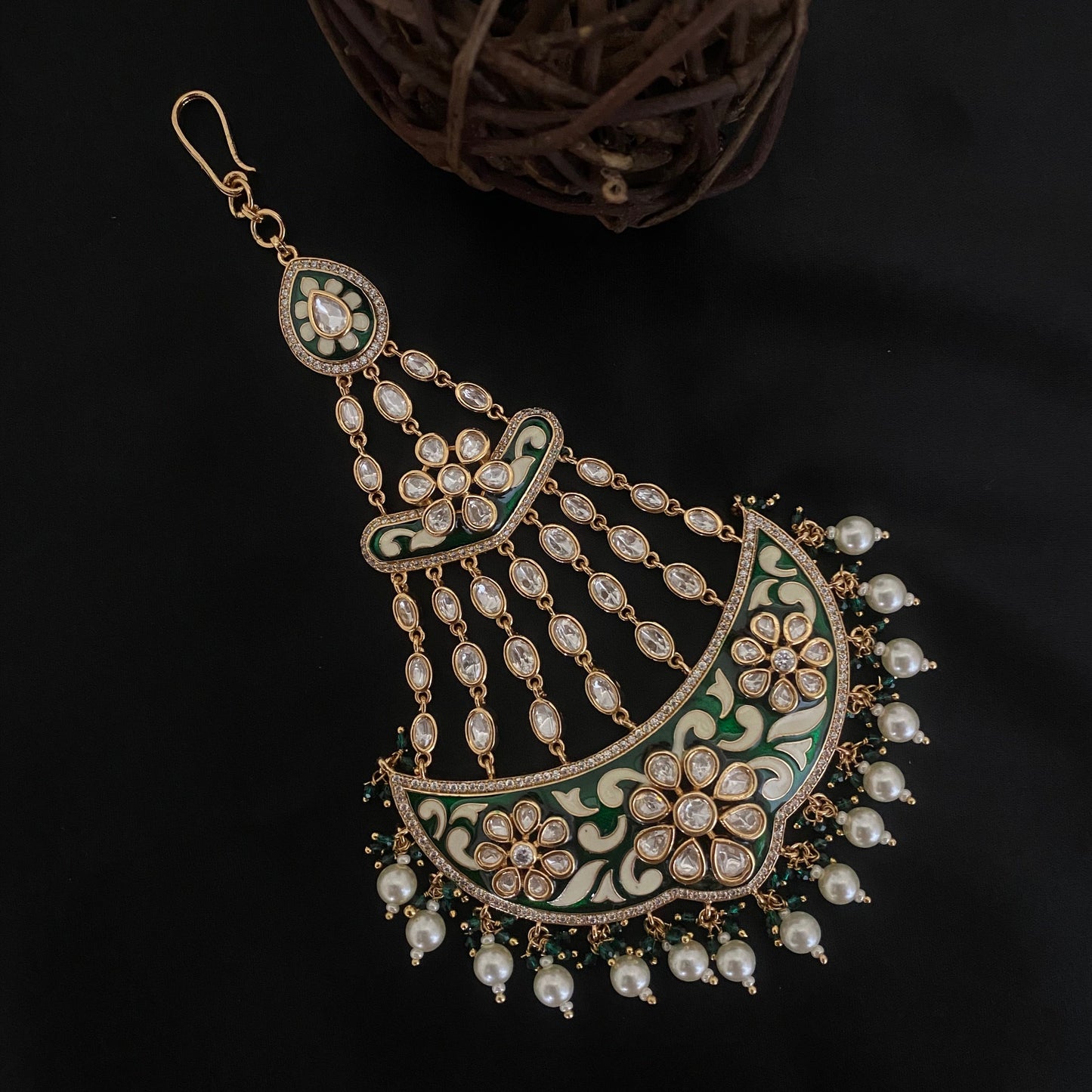 Elegant Jhumar Kundan Polki Passa