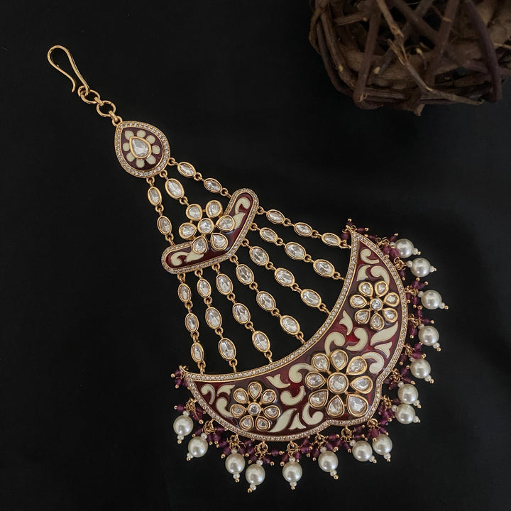 Unique Jhumar Kundan Polki Passa