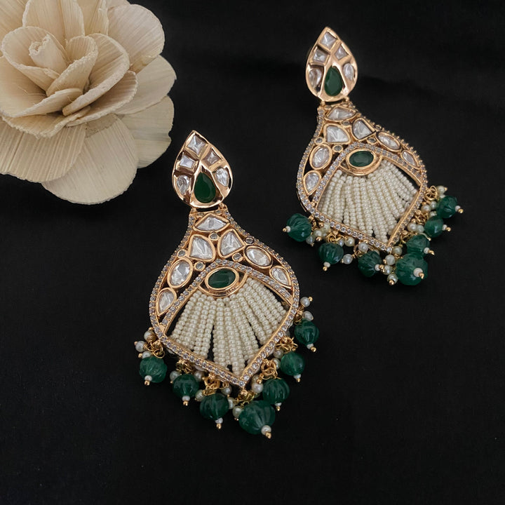 Traditional Kundan Polki Earrings