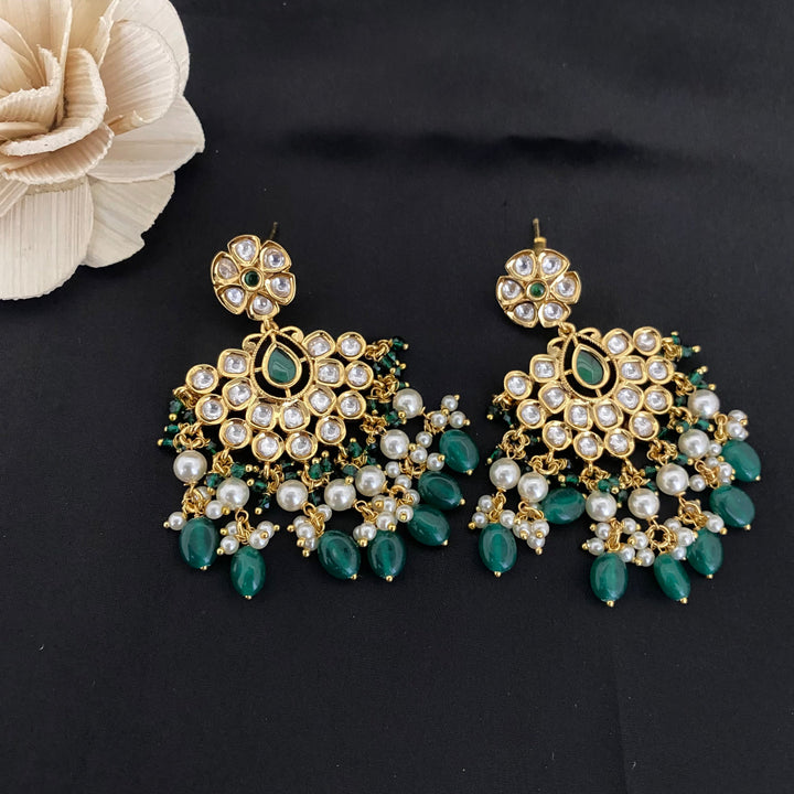 Elegant Kundan Chandbali Earrings