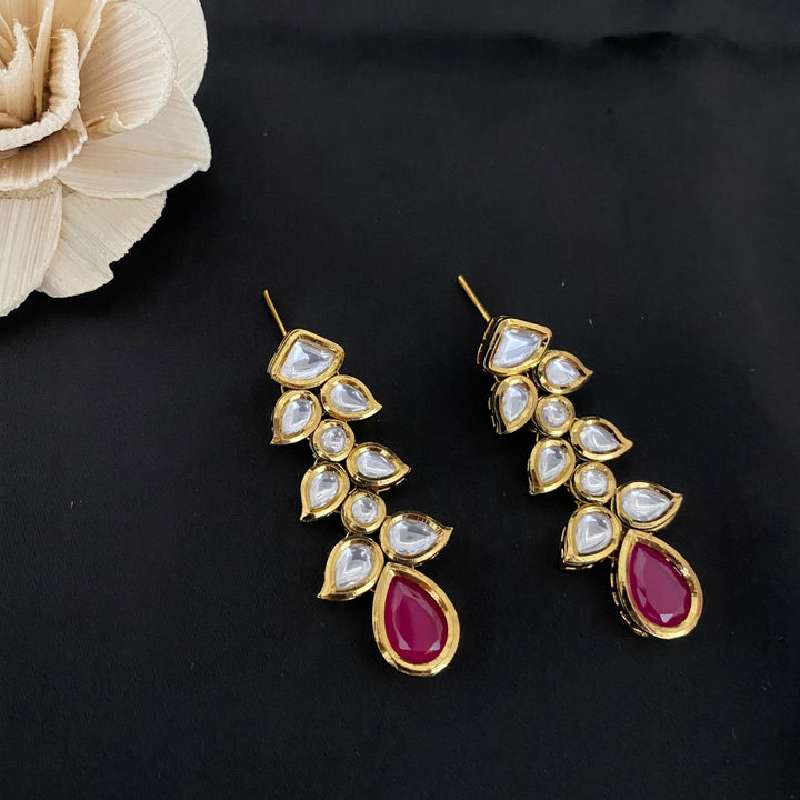 Dangle Kundan Polki Earrings