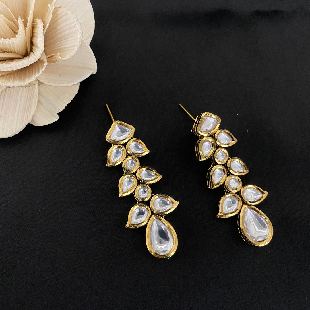 Dangle Kundan Polki Earrings