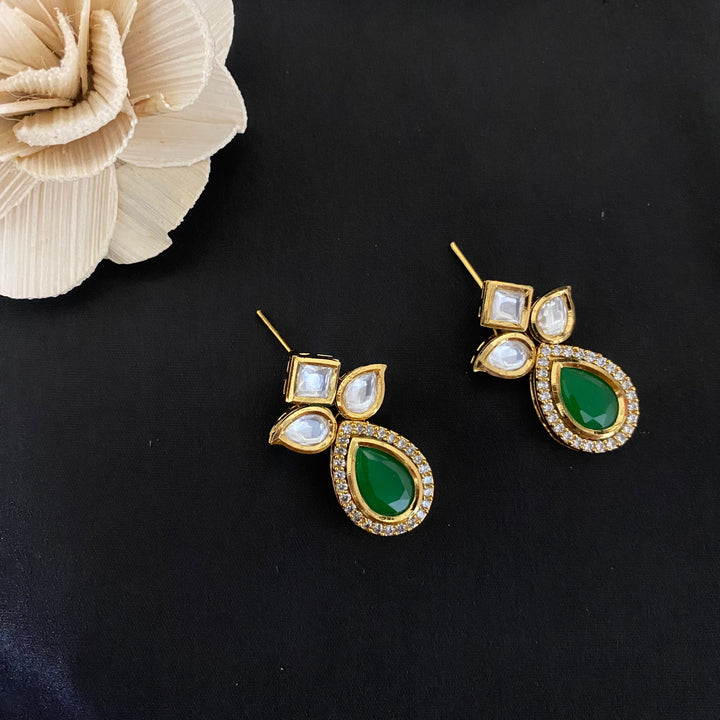 Droplet Kundan Polki Earrings