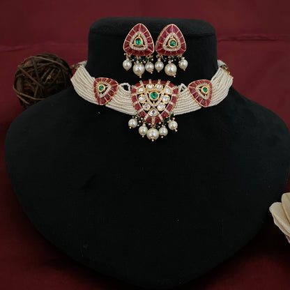 Elegant Kundan Polki Choker Set