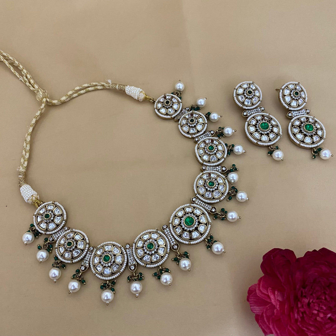 Kundan Polki Necklace Set