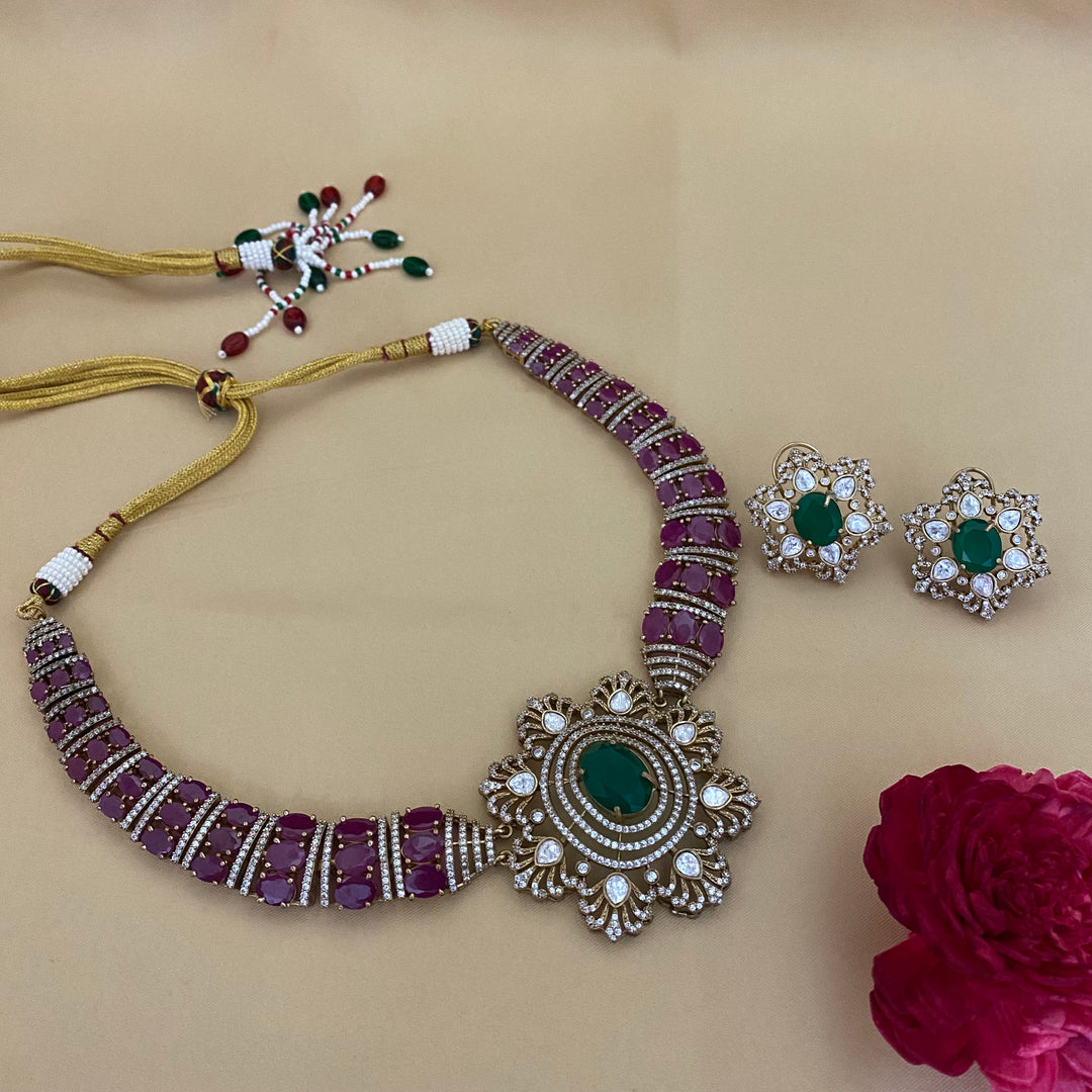 Kundan Polki Necklace Set