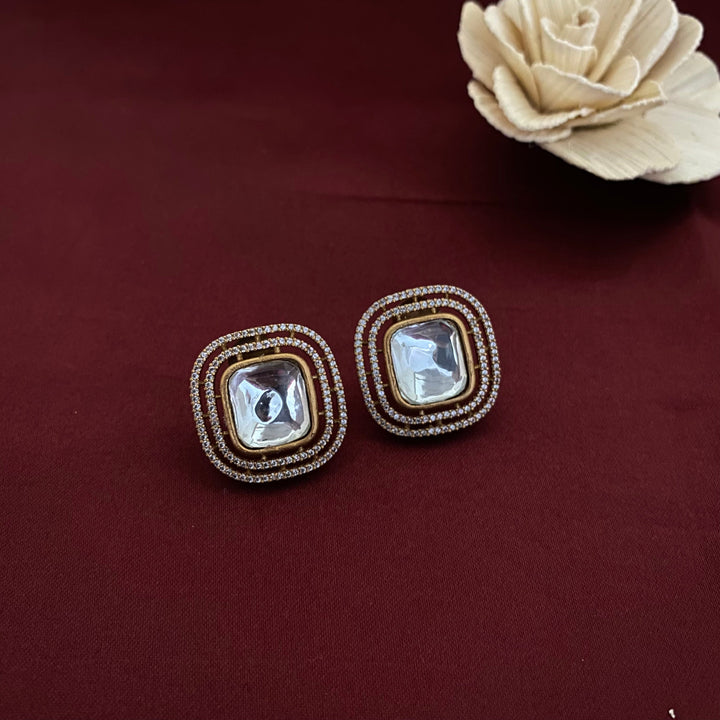 Chowki Kundan Polki Studs