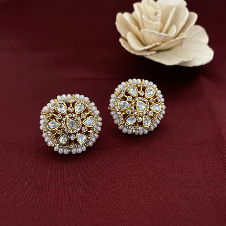 Elegant Kundan Polki Studs