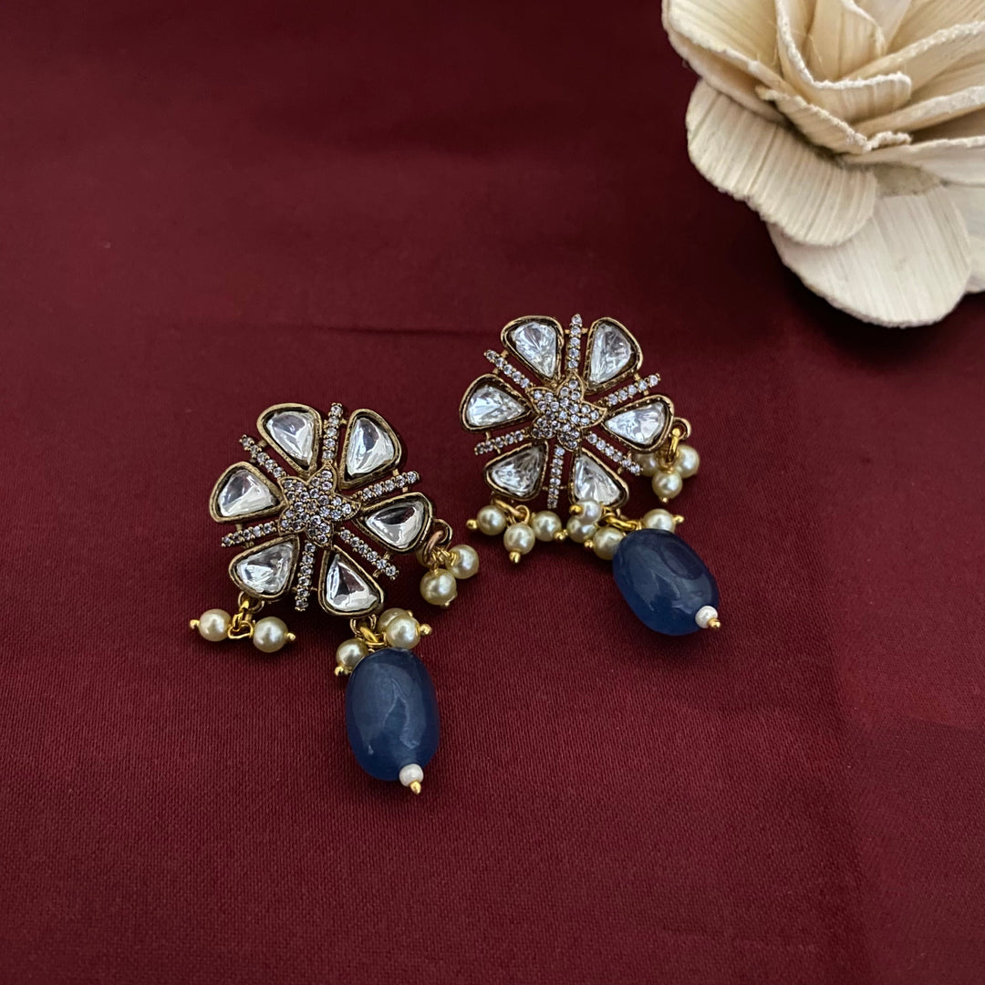 Round Design Kundan Polki Studs