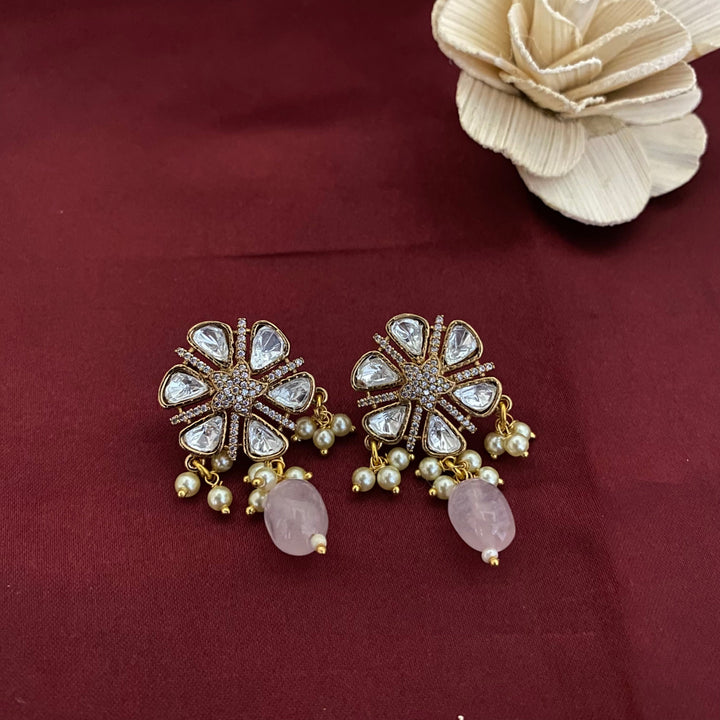 Round Design Kundan Polki Studs
