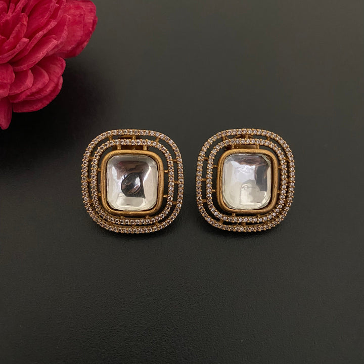 Chowki Kundan Polki Studs