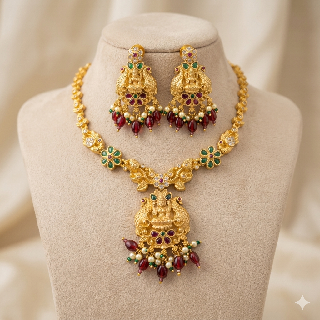 Flower Designer Necklace Set