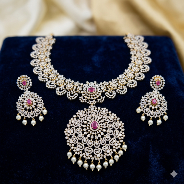 Elegant Zircon Necklace Set
