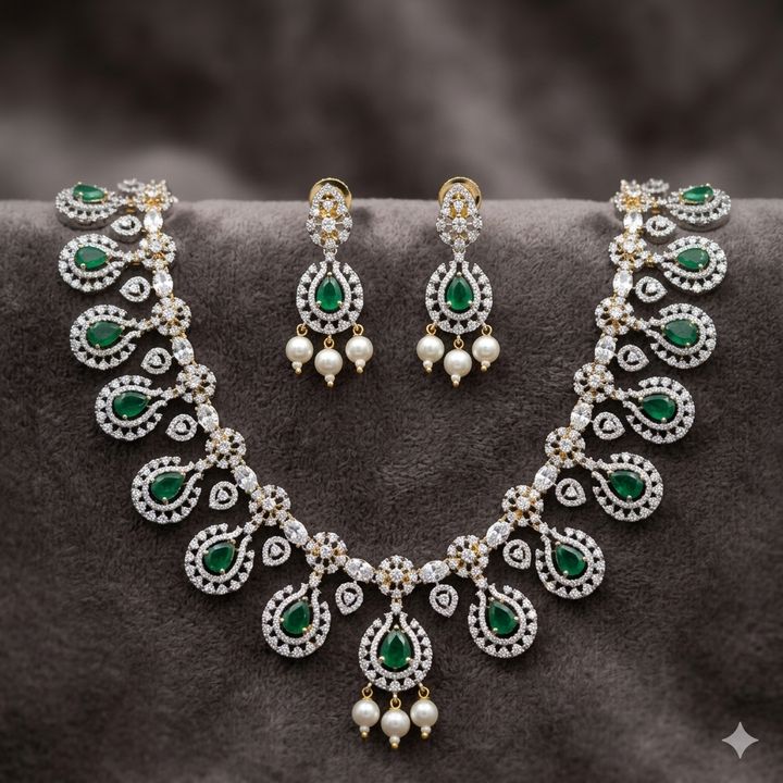Designer Zircon Necklace Set