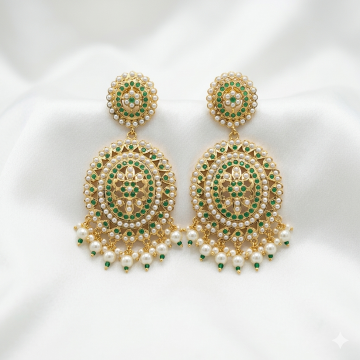 Pearl Chandbali Earrings