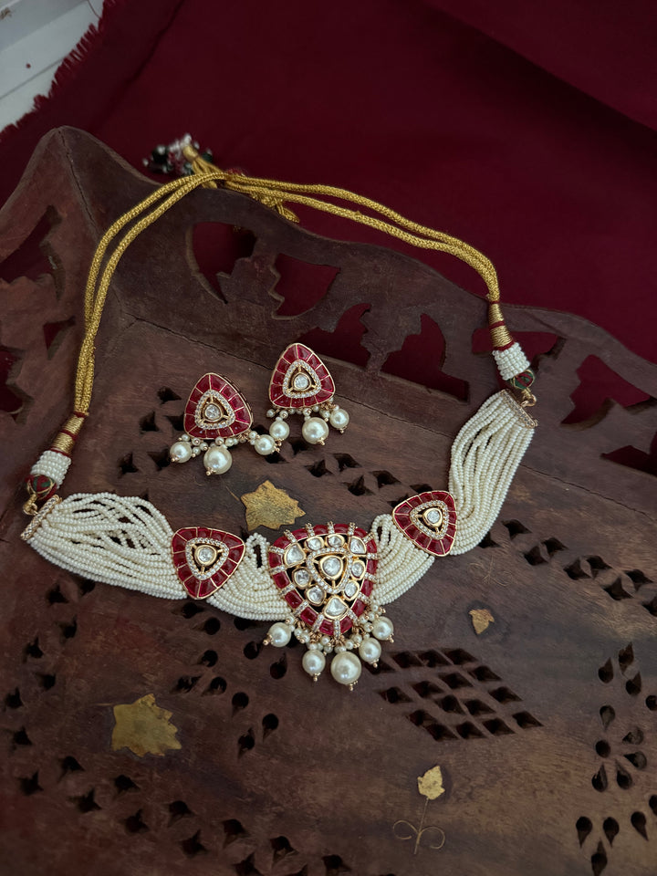 Elegant Kundan Polki Choker Set