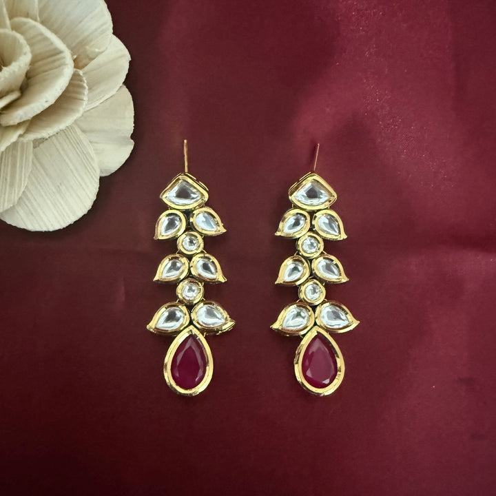 Dangle Kundan Polki Earrings