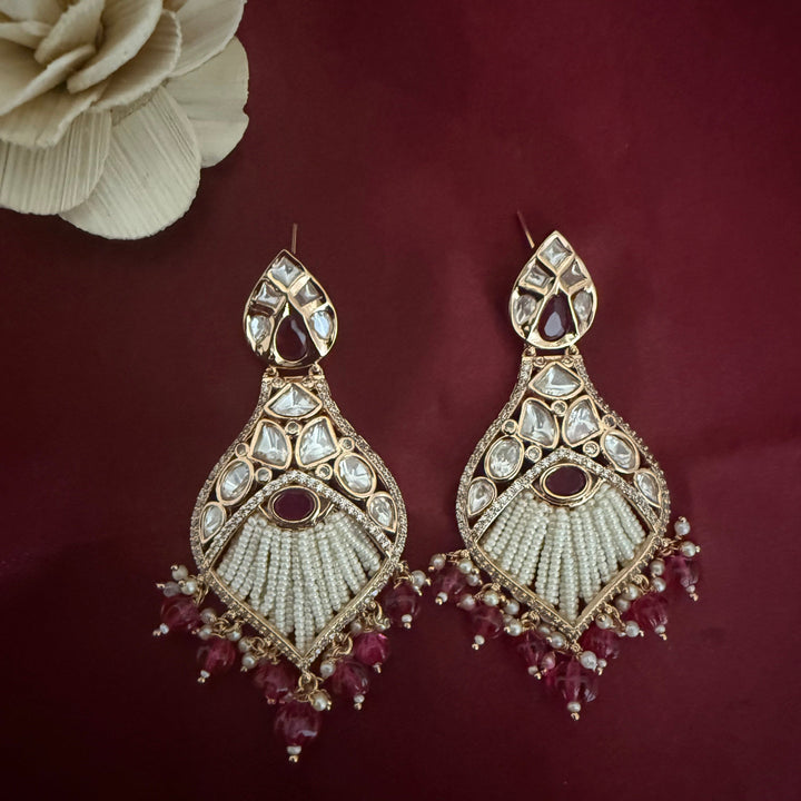 Traditional Kundan Polki Earrings
