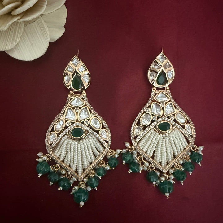 Traditional Kundan Polki Earrings