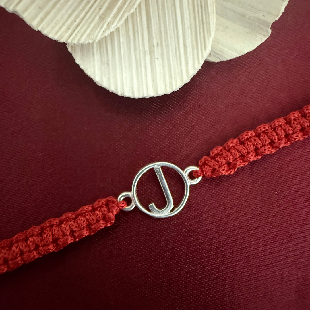 925 Silver initial Rakhi