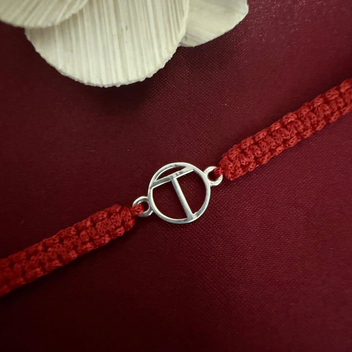 925 Silver initial Rakhi