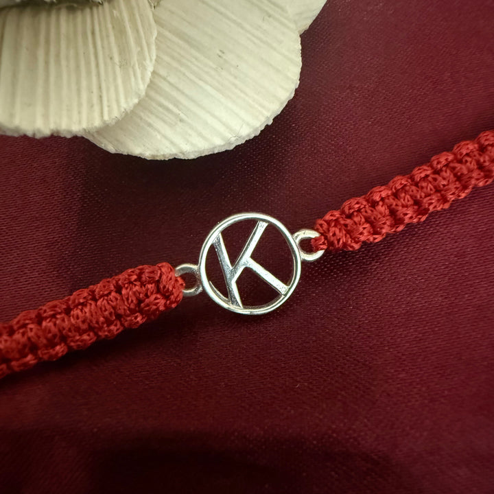 925 Silver initial Rakhi