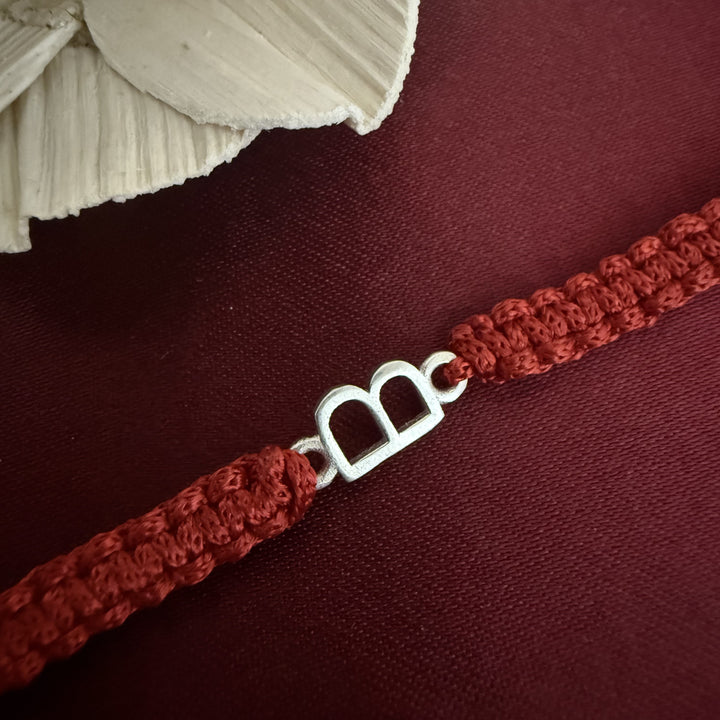 925 Silver initial Rakhi
