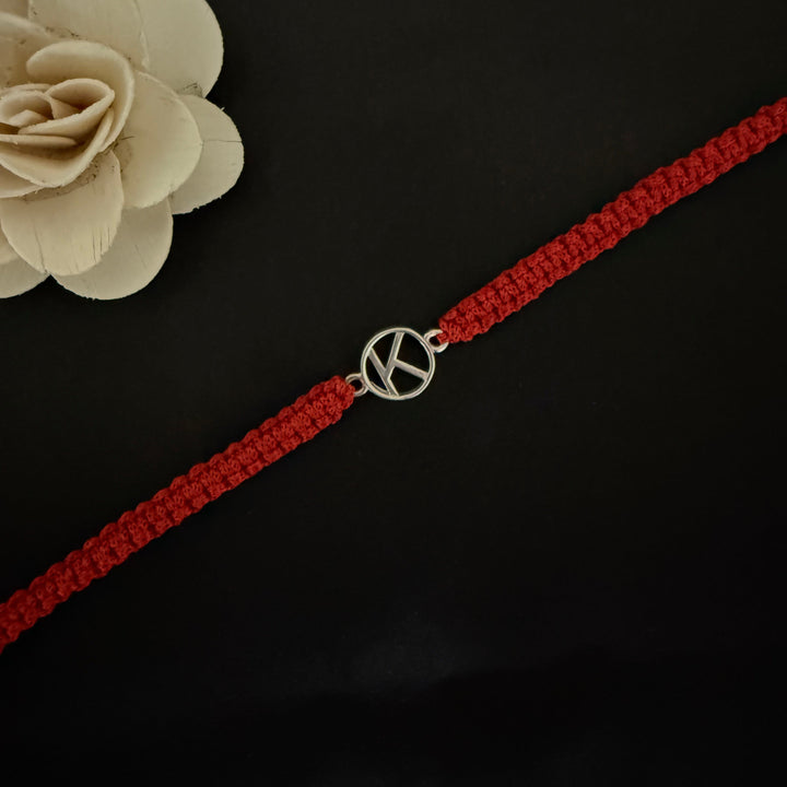 925 Silver initial Rakhi