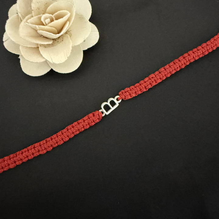 925 Silver initial Rakhi