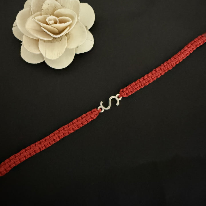 925 Silver initial Rakhi