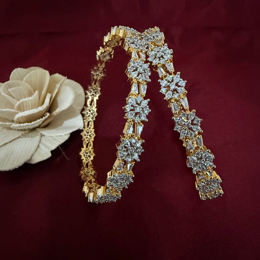 Flower Design Elegant Bangles Set