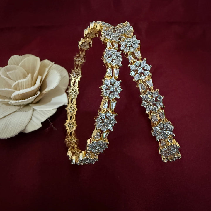 Flower Design Elegant Bangles Set