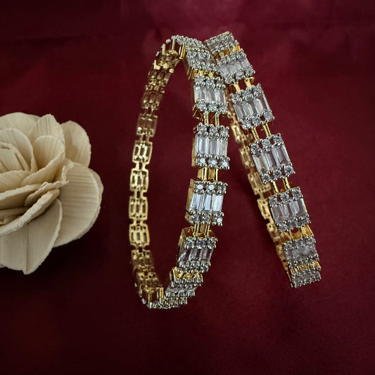 American Diamond Stone Bangles Set