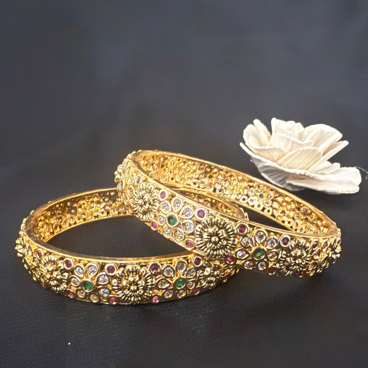 Antique Flower Design Bangles Set
