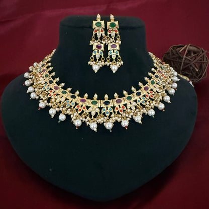 Rajwadi Design Jadau Necklace Set
