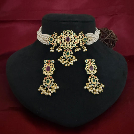 Beautiful Jadaau Choker Necklace Set